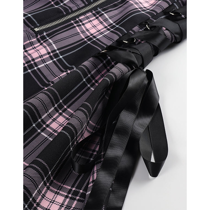 Funki Findz | Dresses | Women's Fairy Grunge Plaid Mini Dress