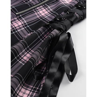 Funki Findz | Dresses | Women's Fairy Grunge Plaid Mini Dress