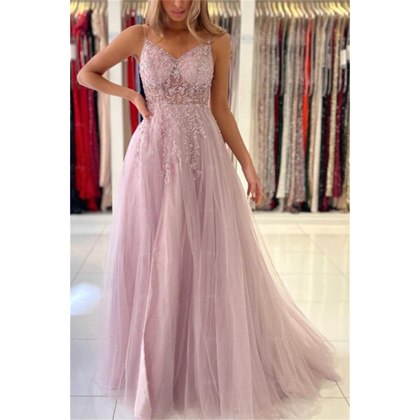 Funki Findz | Dresses | Women's Strappy Full Length Ball Dress