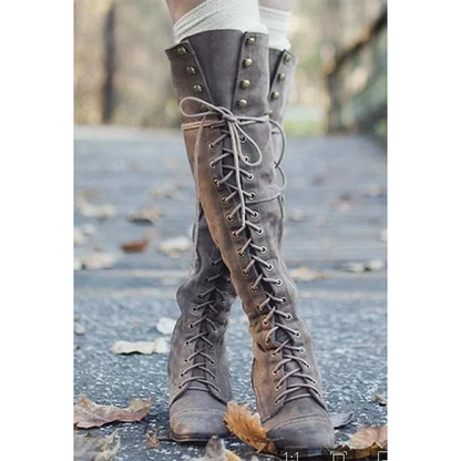 Funki Findz | Boots | Women's Knee High Retro Steampunk Boot