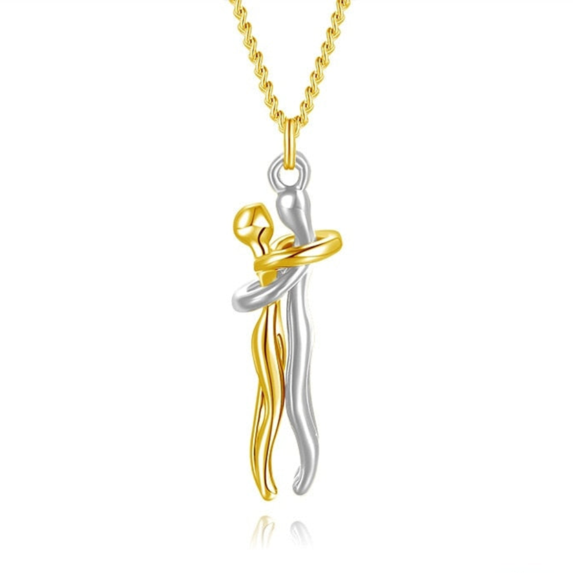 Funki Findz | Necklaces | Unisex Lovers Embrace Hug Necklace