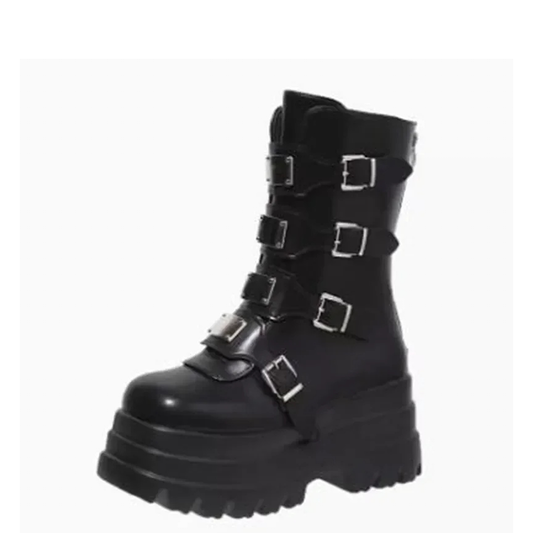 Funki Findz | Boots | Women's Gothic Metal Plate Platform Boots