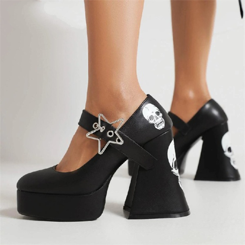 Funki Findz | Shoes | Women's Star Buckle Chunky Platforms