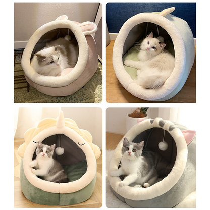 Funki Findz | Pet Beds | Cat Bed | Warm Cozy Kitten Cat Cave