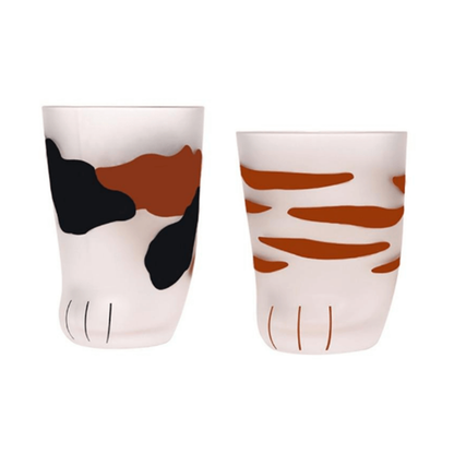 Funki Findz | Glasses | Cute Cat Paw Glass Coffee Cup Sets