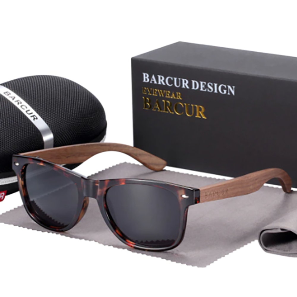 Funki Findz | Sunglasses | Unisex Black Walnut Wood Sunglasses