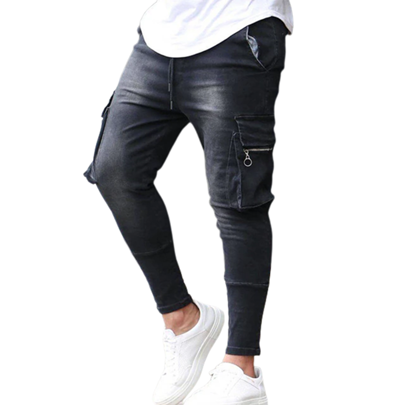 Funki Findz | Pants | Men's Stretch Slim Fit Cargo Skinny Jeans