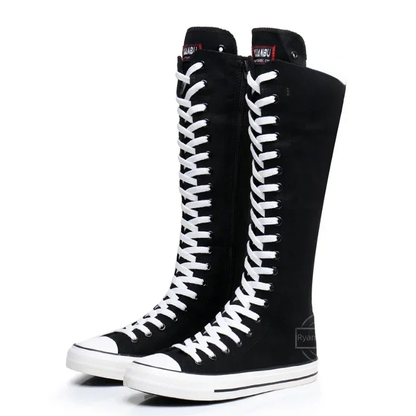 Funki Findz | Boots | Women's High Top Lace Up Canvas Boots