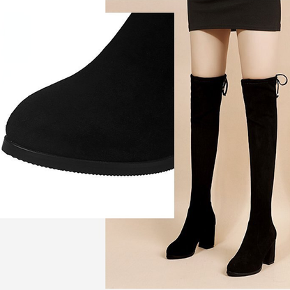 Funki Findz | Boots | Women's Thigh High Block Heel Boots 4|6|8