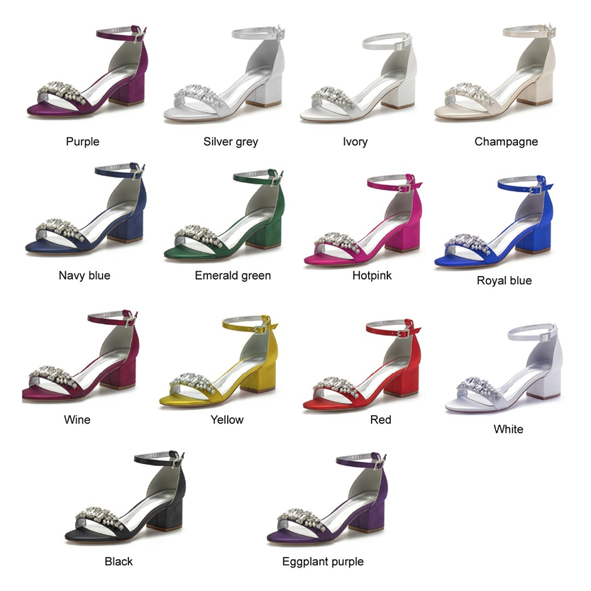Funki Findz | Shoes | Women's Elegant Low Satin Dress Sandals