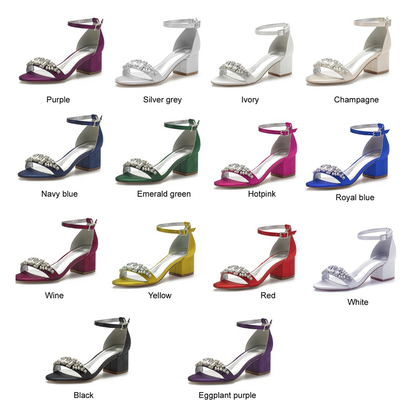 Funki Findz | Shoes | Women's Elegant Low Satin Dress Sandals
