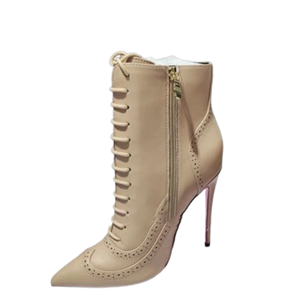 Funki Findz | Boots | Women's Lace Up Pointy Ankle Boots