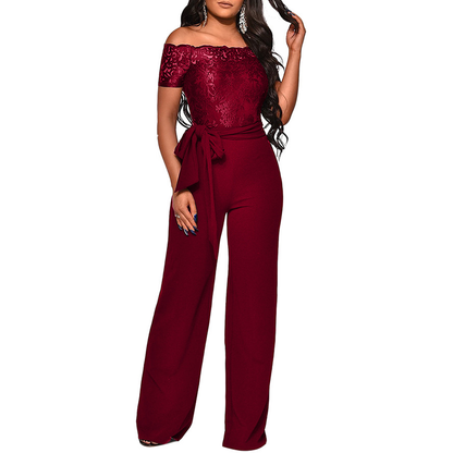 Funki Findz | Pants | Women's Elegant Lace Evening Jumpsuit