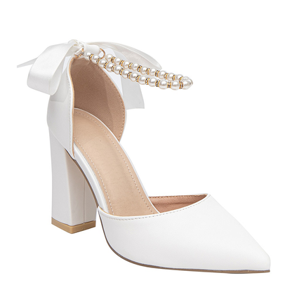 Funki Findz | Shoes | Women's Elegant Pearl Satin Bridal Shoes