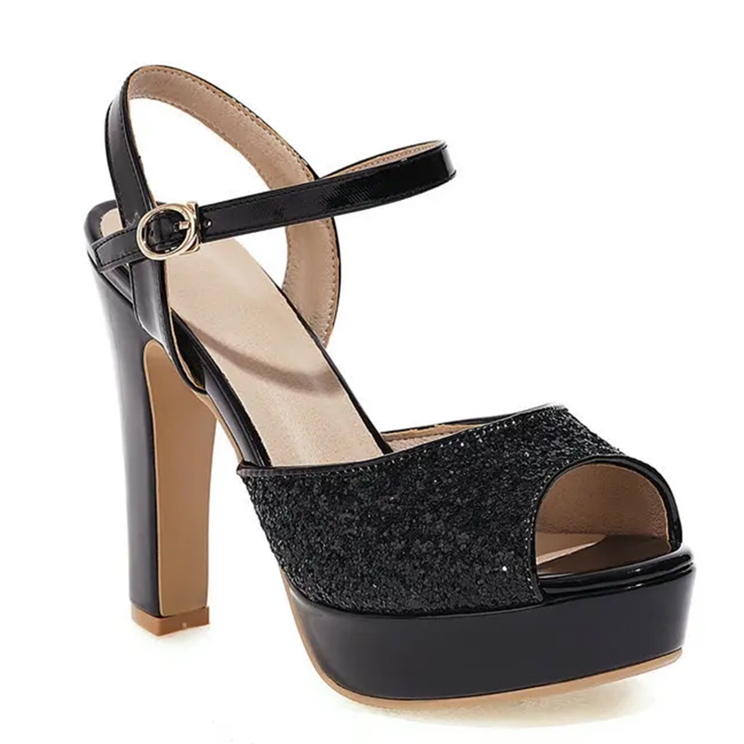 Funki Findz | Shoes | Women's Gold Silver High Chunky Sandals