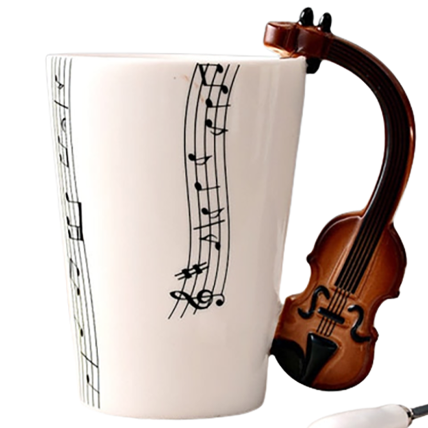 Funki Findz | Mugs | Guitar Handle Mug | Hand-Painted Cups
