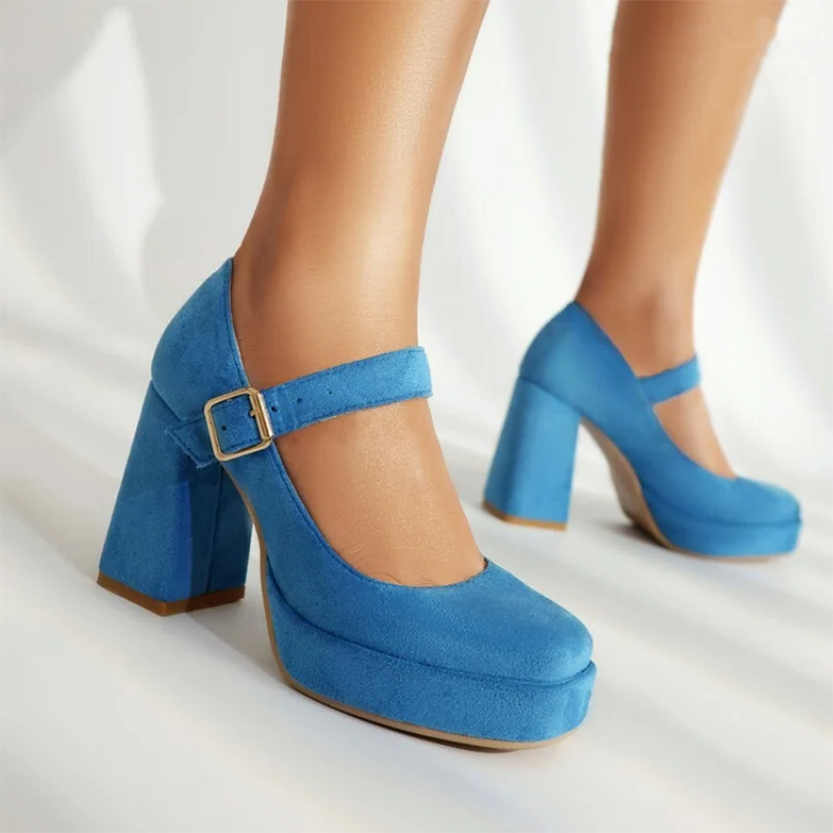 Funki Findz | Shoes | Women's Faux Suede Mary Jane Platforms