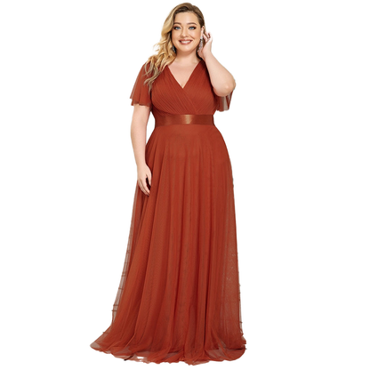 Funki Findz | Dresses | Women's Plus Size Long Evening Dress