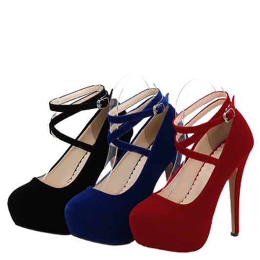 Funki Findz | Shoes | Women's Super High Cross Strap Platforms