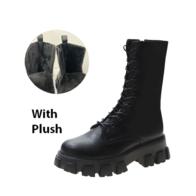 Funki Findz | Boots | Women's Lace-up Chunky Combat Boots