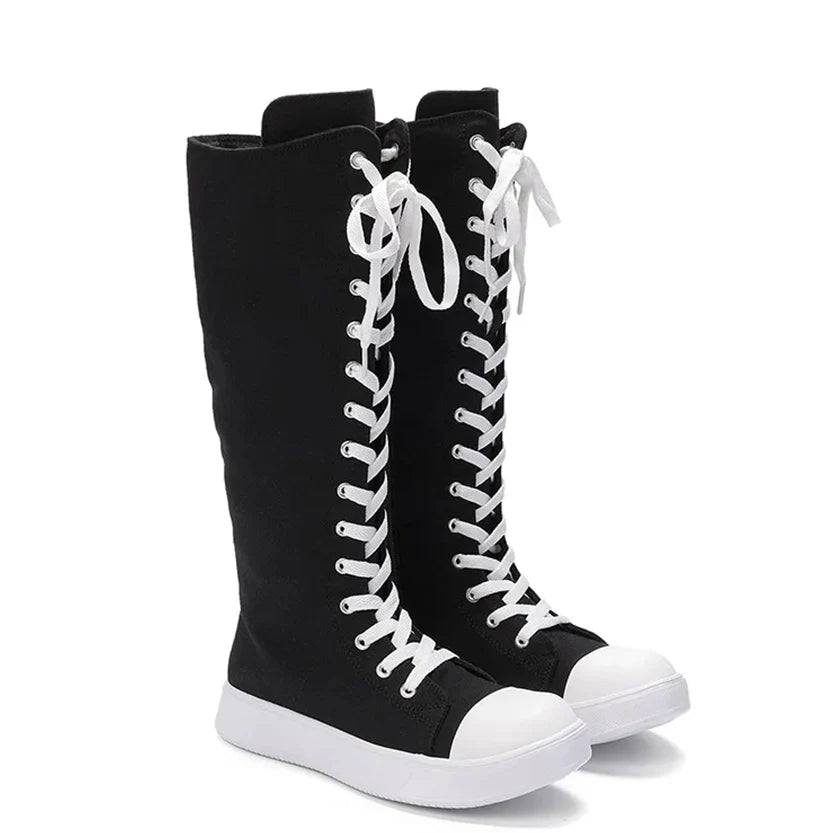 Funki Findz | Boots | Women's Streetwear Lace Up Canvas Boots