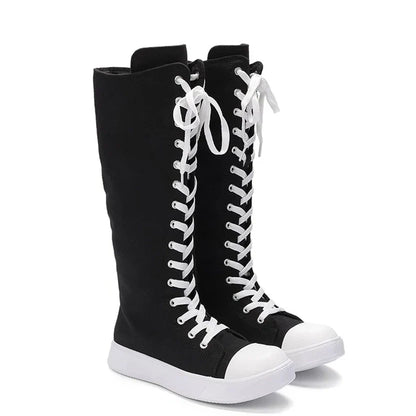 Funki Findz | Boots | Women's Streetwear Lace Up Canvas Boots