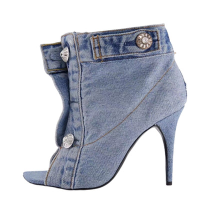 Funki Findz | Shoes | Women's Quirky Denim High Heel Shoes