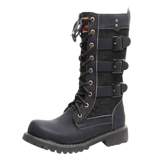 Funki Findz | Boots | Men's Gothic Motorcycle Mid-Calf Boots