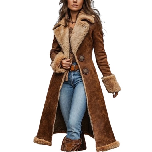 Funki Findz | Jackets | Women's Western Vintage Plush Coat