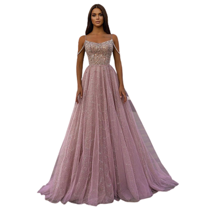 Funki Findz | Dresses | Women's Elegant Sequin Tulle Ball Gown
