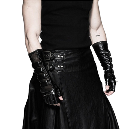 Funki Findz | Gloves | Men's Gothic Punk Long Fingerless Gloves