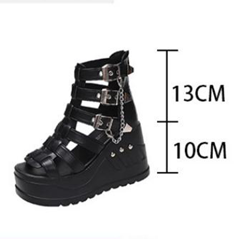 Funki Findz | Shoes | Women's Buckle Platform Gothic Sandals