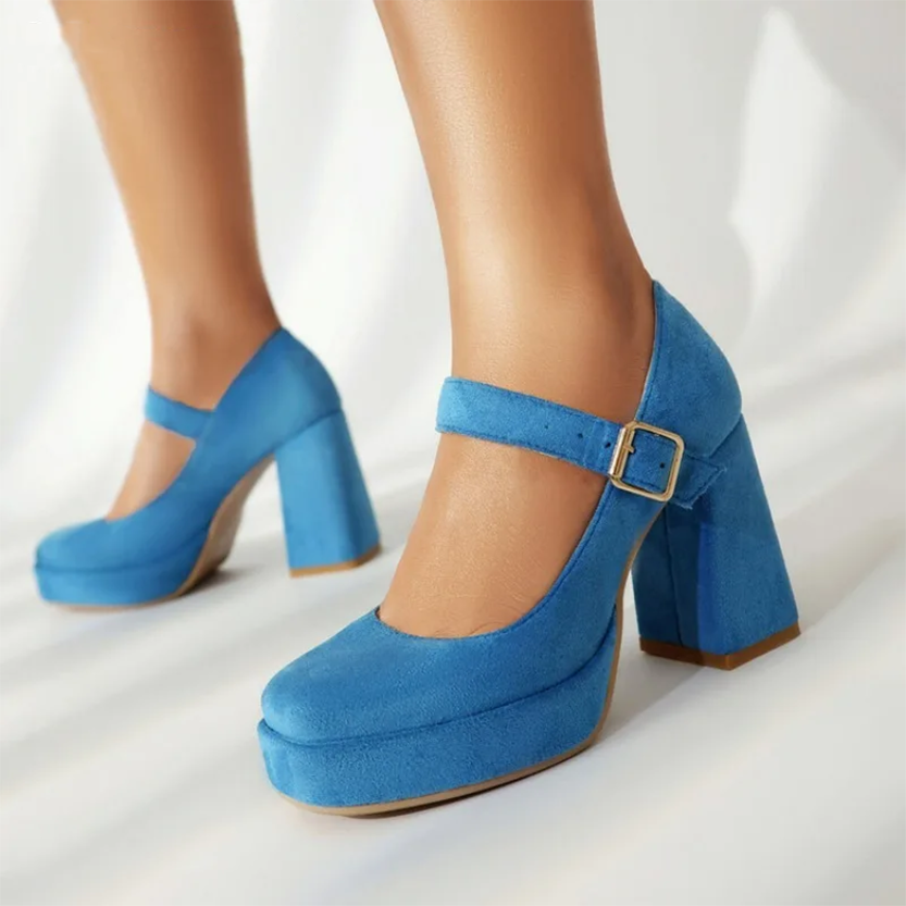 Funki Findz | Shoes | Women's Faux Suede Mary Jane Platforms