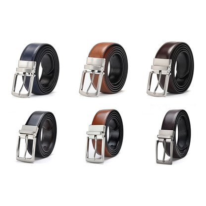 Funki Findz | Belts | Men's Luxury Leather Belt Reversible Buckle