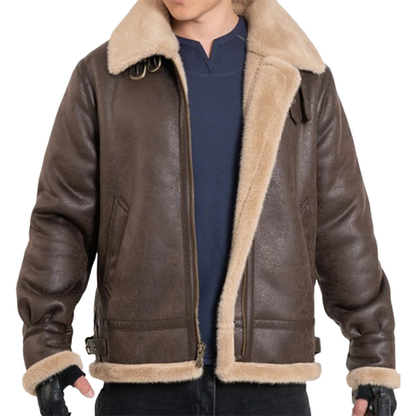 Funki Findz | Jackets | Men's Faux Leather Fleece Winter Jacket