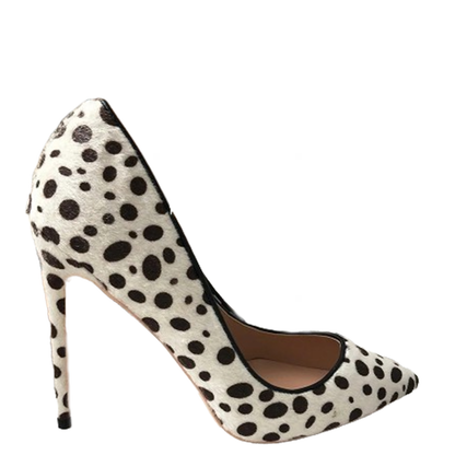 Funki Findz | Shoes | Women's White Black Spotted Heels