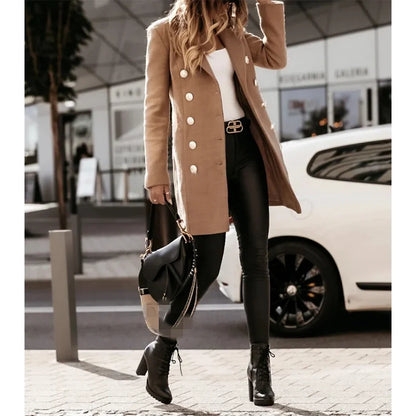 Funki Findz | Jackets | Women's Suit Collar Double Breast Coats