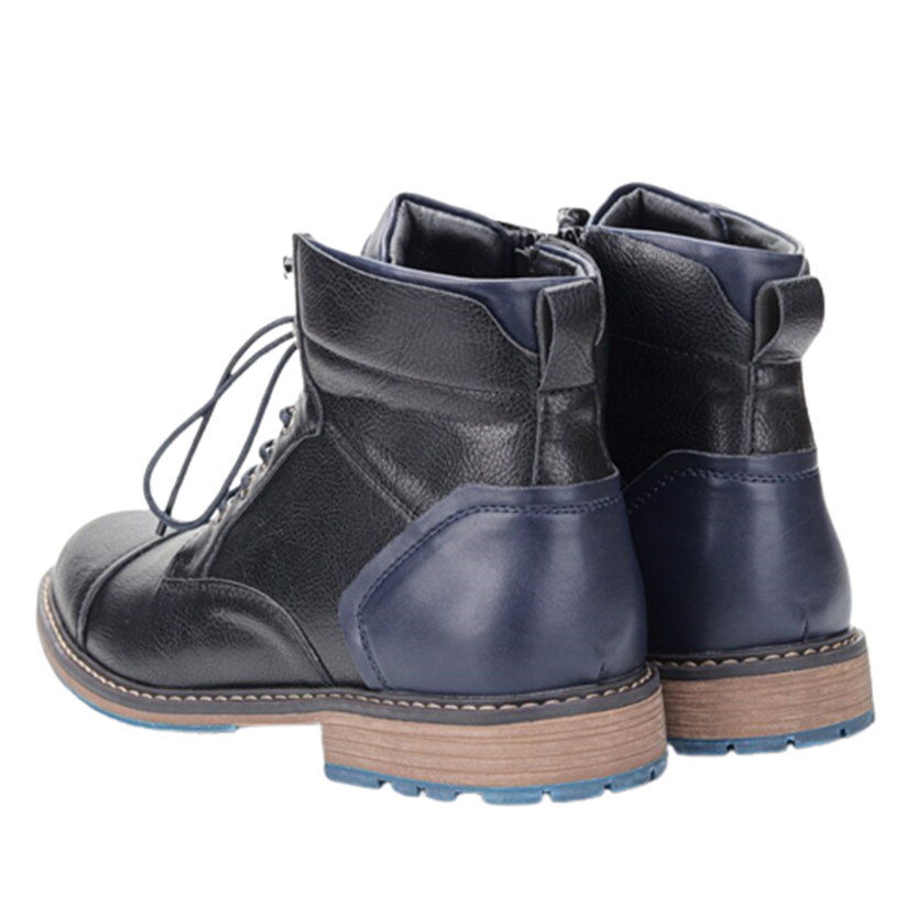 Funki Findz | Boots | Men's Faux Leather Retro Ankle Dress Boot