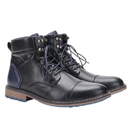Funki Findz | Boots | Men's Faux Leather Retro Ankle Dress Boot