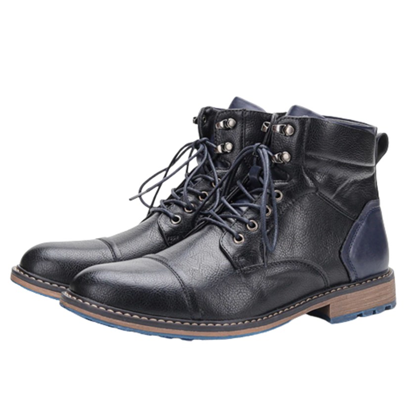 Funki Findz | Boots | Men's Faux Leather Retro Ankle Dress Boot
