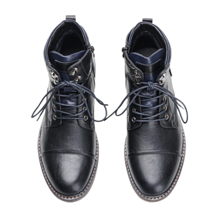 Funki Findz | Boots | Men's Faux Leather Retro Ankle Dress Boot