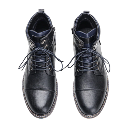 Funki Findz | Boots | Men's Faux Leather Retro Ankle Dress Boot