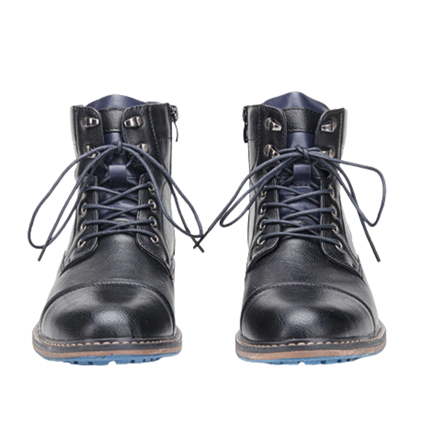 Funki Findz | Boots | Men's Faux Leather Retro Ankle Dress Boot