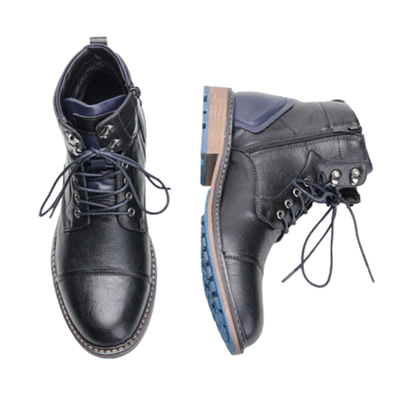 Funki Findz | Boots | Men's Faux Leather Retro Ankle Dress Boot