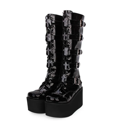 Funki Findz | Boots | Women's Gothic Punk Cross Platform Boots