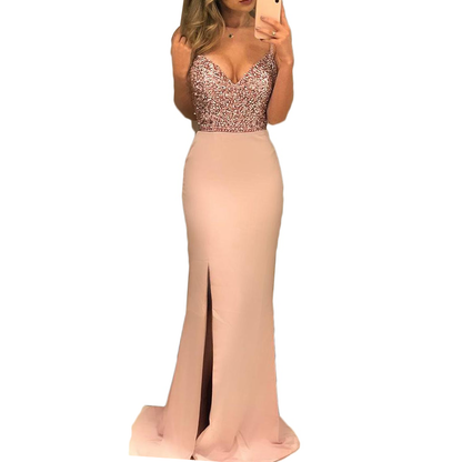 Funki Findz | Dresses | Women's Long Sequin Prom Party Dress