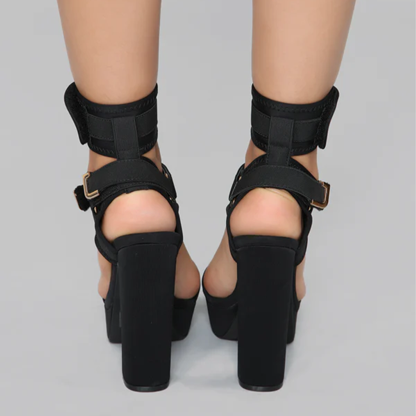 Funki Findz | Shoes | Women's Chunky Heel Strappy Sandals