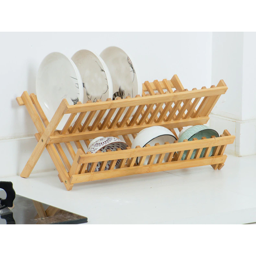 Funki Findz | Dish Racks | Bamboo Foldable Dish Drying Drainer