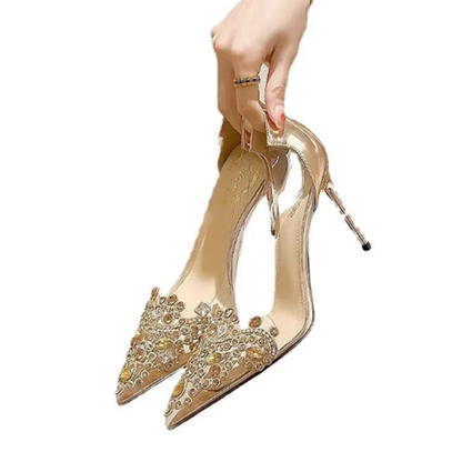 Funki Findz | Shoes | Women's Pointy Toe Clear Wedding Stiletto