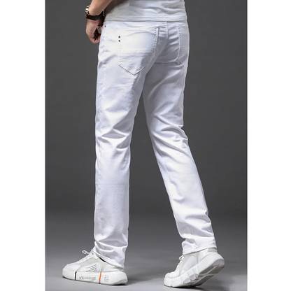 Funki Findz | Pants | Men's Fashion Slim Fit White Stretch Jeans